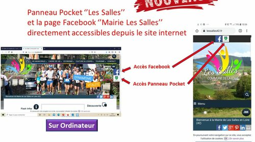 Panneau Pocket et facebook