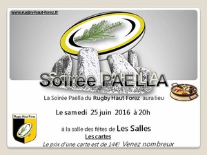 Paella organisée par le Rugby du Haut Forez